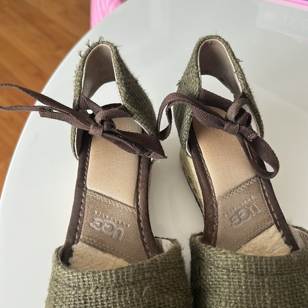 Women’s Ugg Delmar Espadrille Wedge Lace Up Sandal - Picture 3 of 9